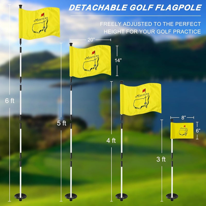 COGOLFING Golf Flagpole - Detachable Design - Ball Retrieval Base - Perfect for Backyard Practice Putting Green, Country Club, Driving Range - 3FT | 6FT in Height Optional - Image 5